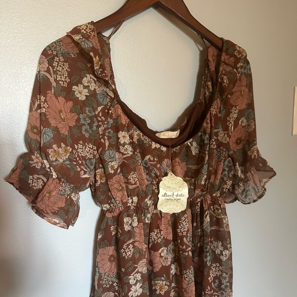 Floral Brown Dress